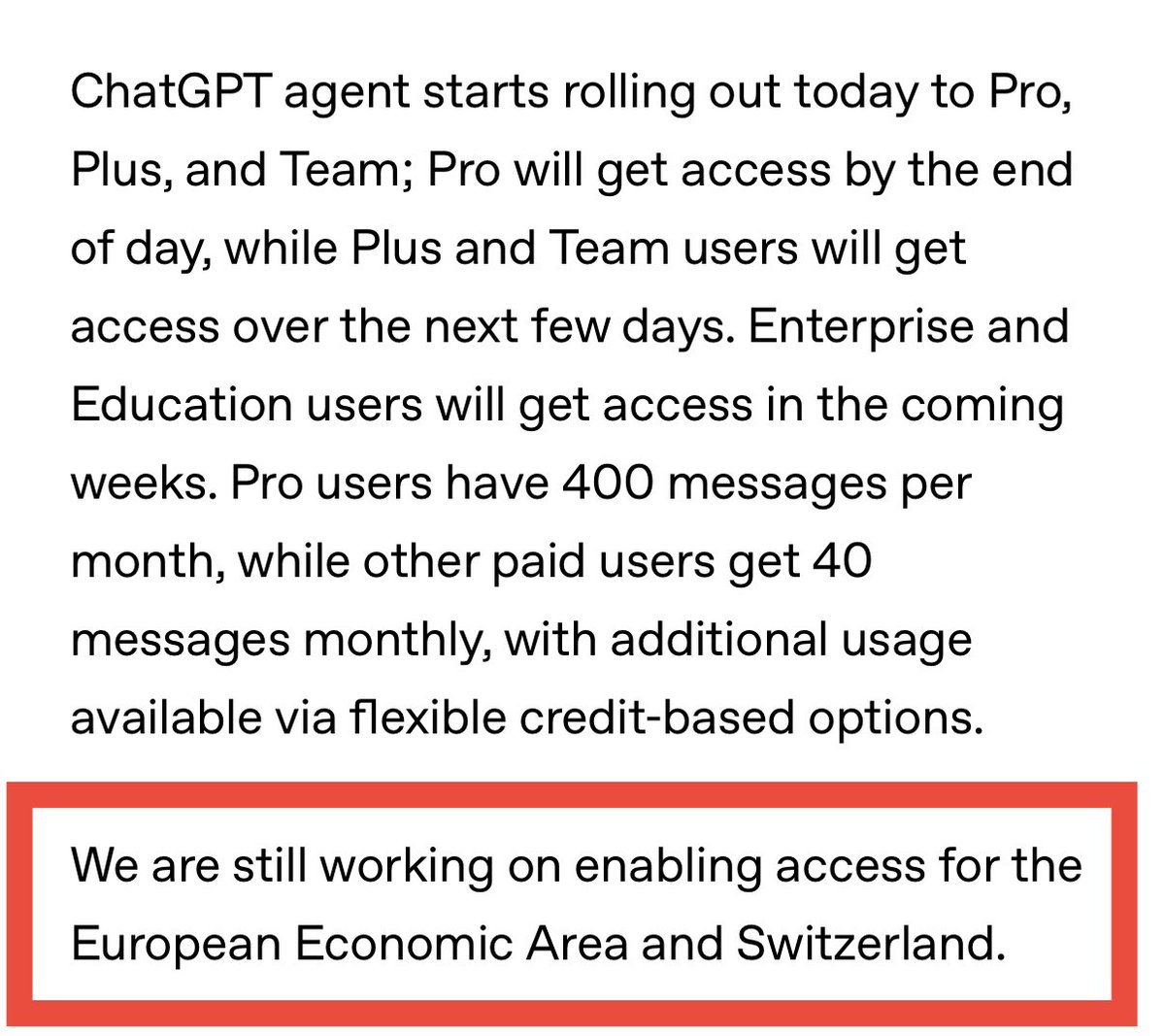 griffitha's tweet image. OpenAI ChatGPT just launched their most powerful tool yet — in the UK but NOT in the EU.
It can book flights, hotels, and manage your diary and inbox.
Thanks to Brexit, we get the world’s most powerful AI. Another reason Labour must not let Brussels make our rules.