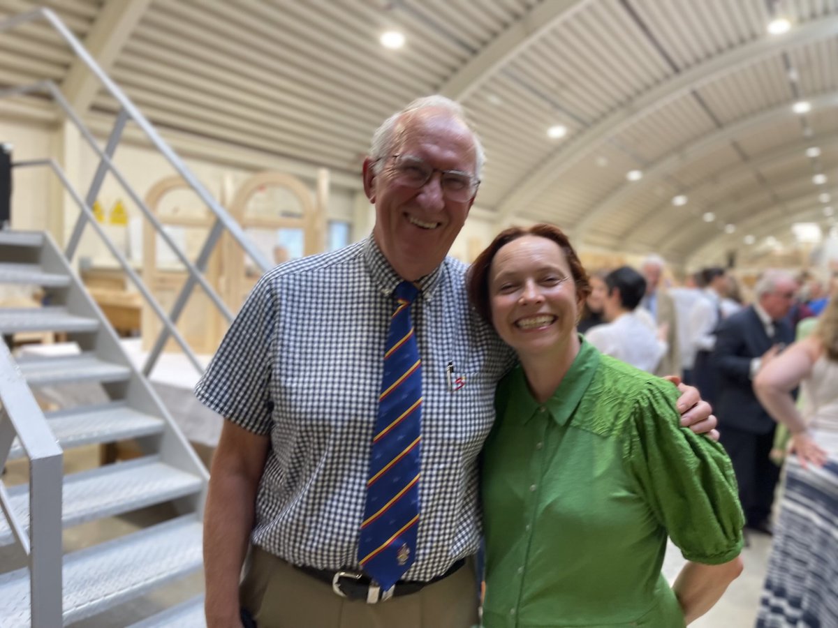 Big crowd at tonight’s end of year show at the Building Crafts College hosted by principal , Selena Bolingbroke and Sir Lloyd Grossman, Master of the Carpenter’s Company. Ian Wilson and Keith Aldis representing the T&amp;Bs.