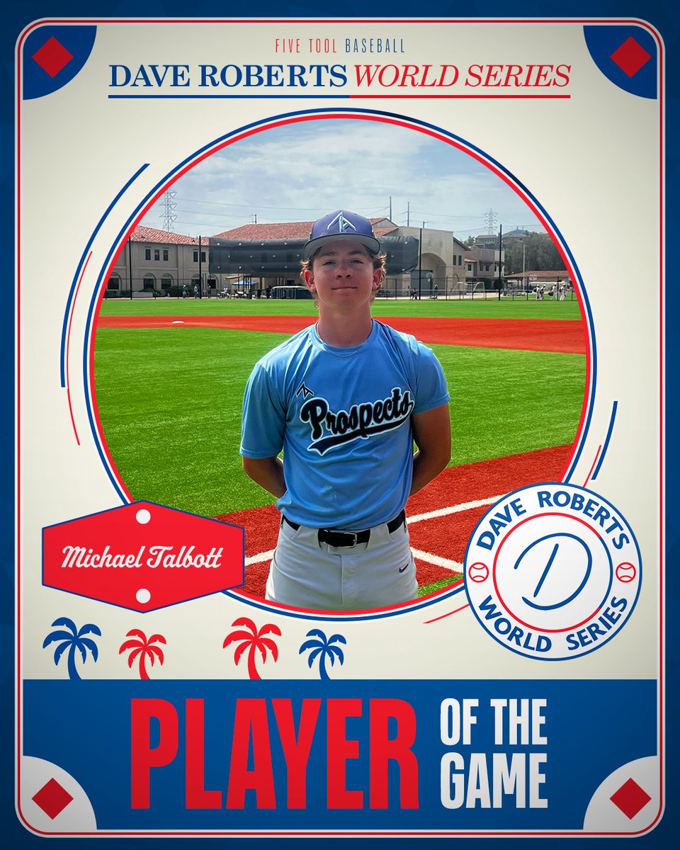 Five Tool California (@fivetoolca) on Twitter photo #DaveRobertsWS F: <a href="/ZTProspectsHS/">ZT Prospects High School</a> 2027 9, SoCal Redbirds 16U 7
PoG: <a href="/michaeltalbott_/">Michael Talbott</a> 1-4, Walk-off HR, 2 RBI #DaveRobertsWS F: <a href="/ZTProspectsHS/">ZT Prospects High School</a> 2027 9, SoCal Redbirds 16U 7
PoG: <a href="/michaeltalbott_/">Michael Talbott</a> 1-4, Walk-off HR, 2 RBI
