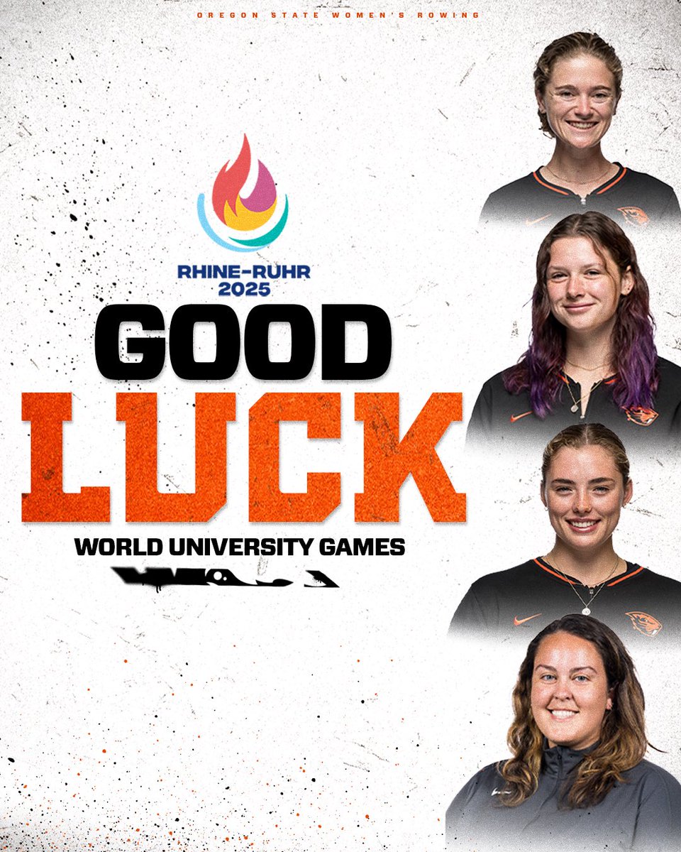 Eyes on the prize 🏆

Wishing Taylor, Katie, Annelise and Coach Abby good luck as they represent the USA at this year's World University Games in Duisburg, Germany🙌

Racing starts next Friday, July 25 and runs through Sunday, July 27 🏁

#GoBeavs x #RowBeavs