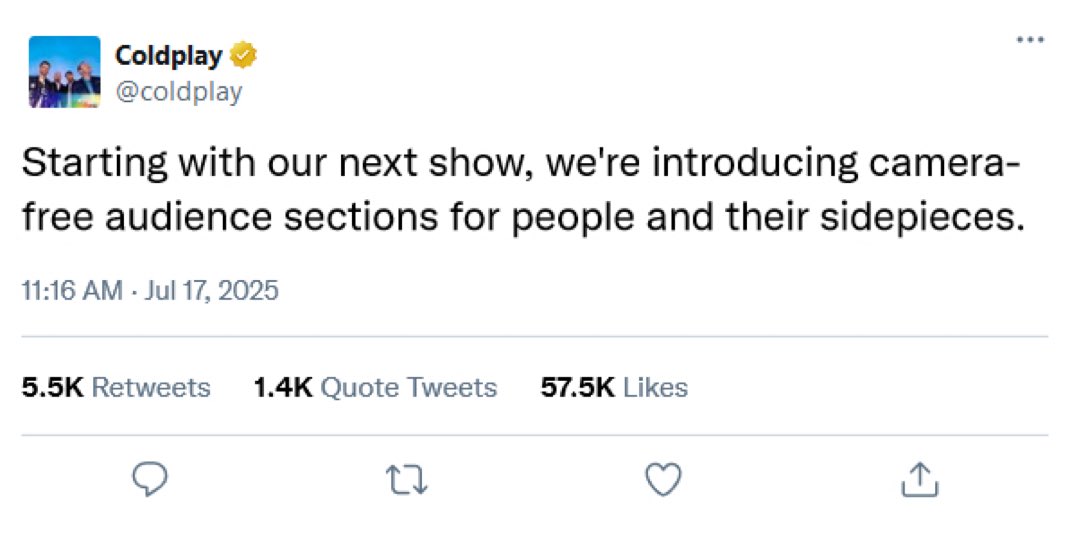 Coldplay is on top of it