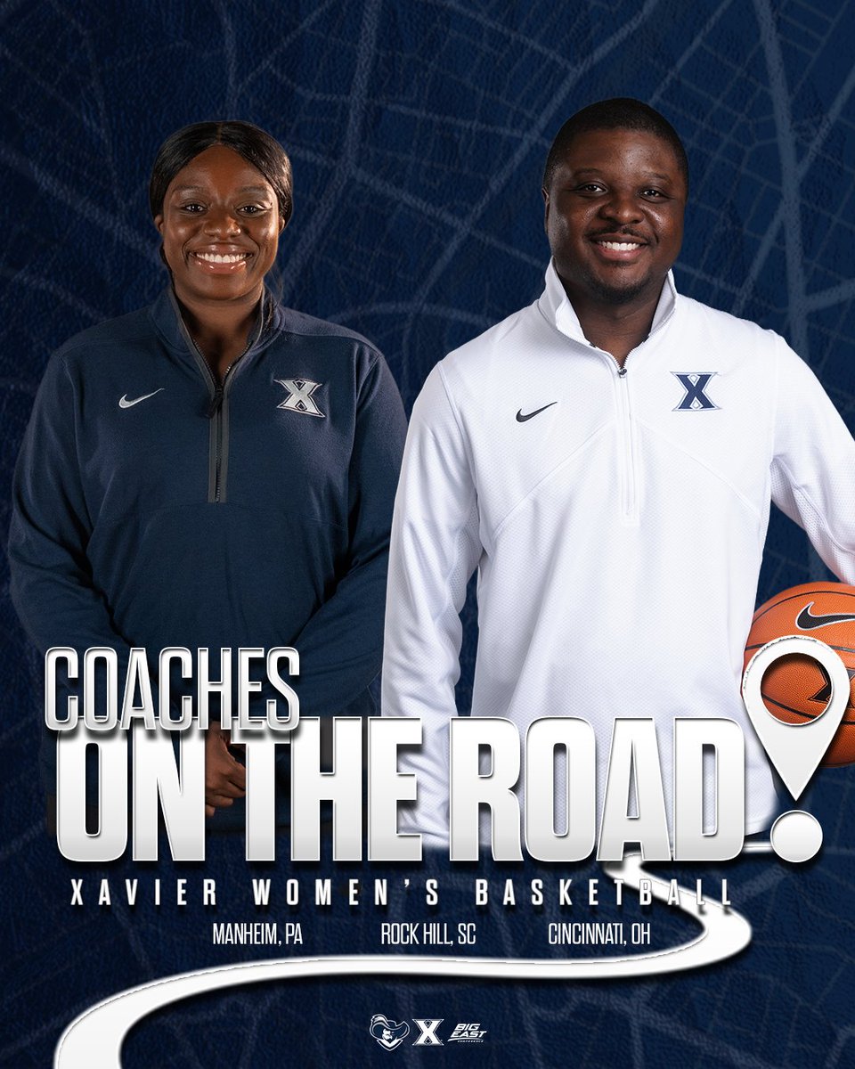 XavierWBB's tweet image. ๐ข๐ก ๐ง๐๐ ๐ฅ๐ข๐๐ ๐ฃ๏ธโผ๏ธ
Coach @Coachsim and Coach @EmilyBenJumbo are hitting the road looking for future Musketeersโ๏ธ
๐Manheim, PA
๐Rock Hill, SC
๐Cincinnati, OH
#mindonMARCH | #LetsGoX