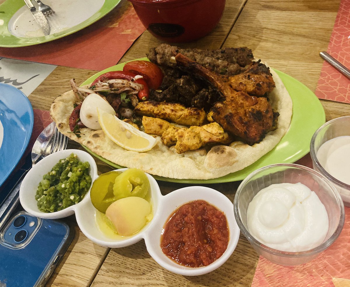 booksandwine76's tweet image. Dinner Club Destination: QATAR 🇶🇦 #BastaLondon #arabicsalad #mutabal #saffronbread #mixedgrillplate #omialoda