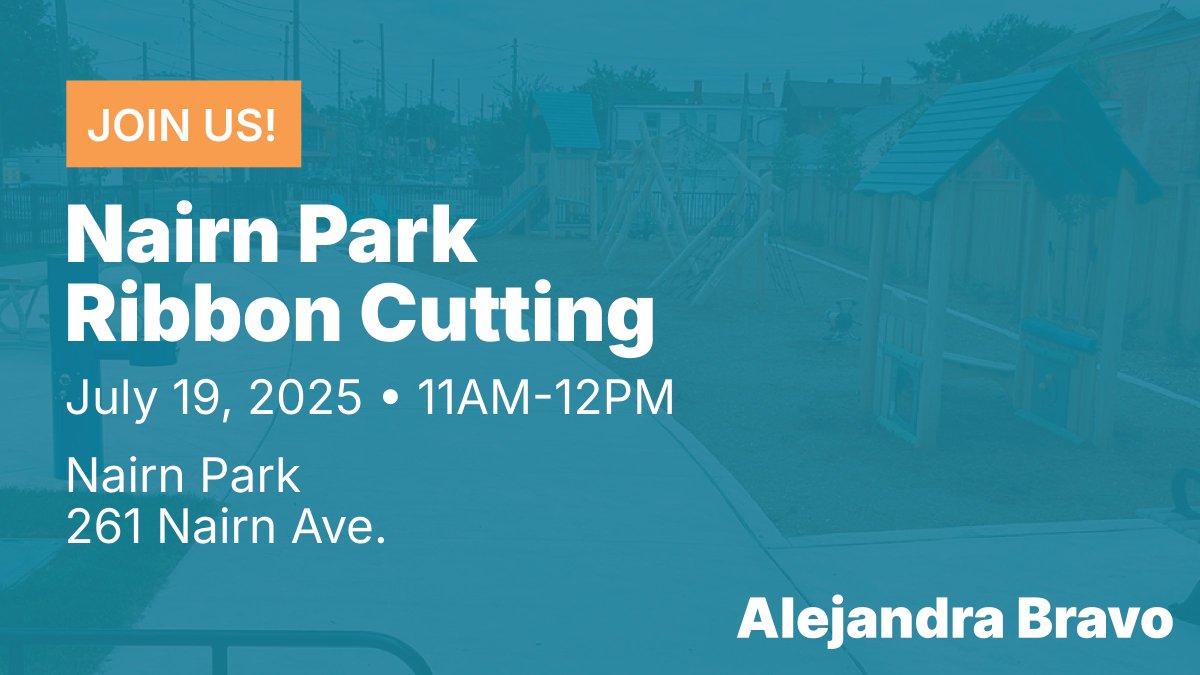 BravoDavenport's tweet image. Now that our new shade structure is installed, Nairn Park is complete! 🌳🥳
Join me on Saturday from 11am-12pm to cut the ribbon to celebrate our new local park, enjoy a freezie, and meet some neighbours.
