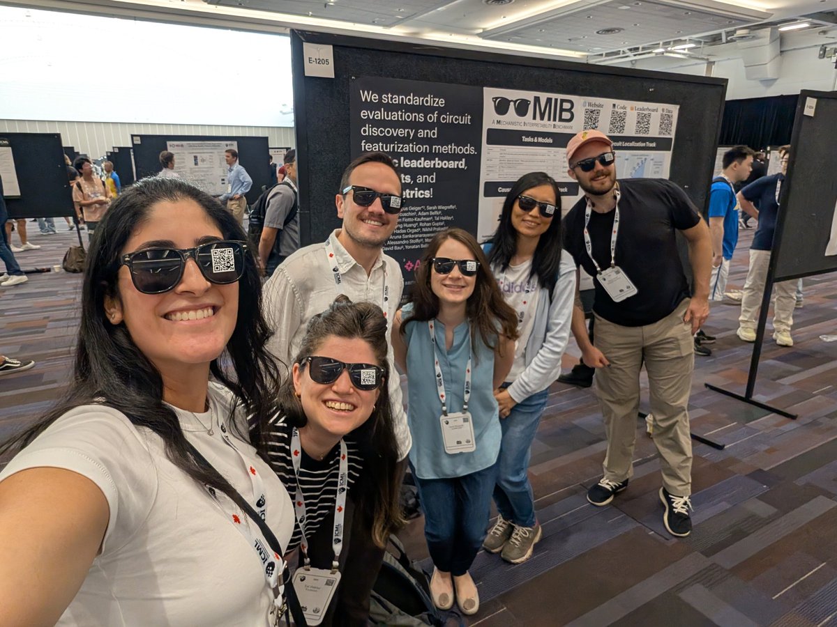 Hadas Orgad (@orgadhadas) on Twitter photo We're presenting the Mechanistic Interpretability Benchmark (MIB) now! Come and chat - East 1205.
Project led by <a href="/amuuueller/">Aaron Mueller</a> <a href="/AtticusGeiger/">Atticus Geiger</a> <a href="/sarahwiegreffe/">Sarah Wiegreffe</a> We're presenting the Mechanistic Interpretability Benchmark (MIB) now! Come and chat - East 1205.
Project led by <a href="/amuuueller/">Aaron Mueller</a> <a href="/AtticusGeiger/">Atticus Geiger</a> <a href="/sarahwiegreffe/">Sarah Wiegreffe</a>