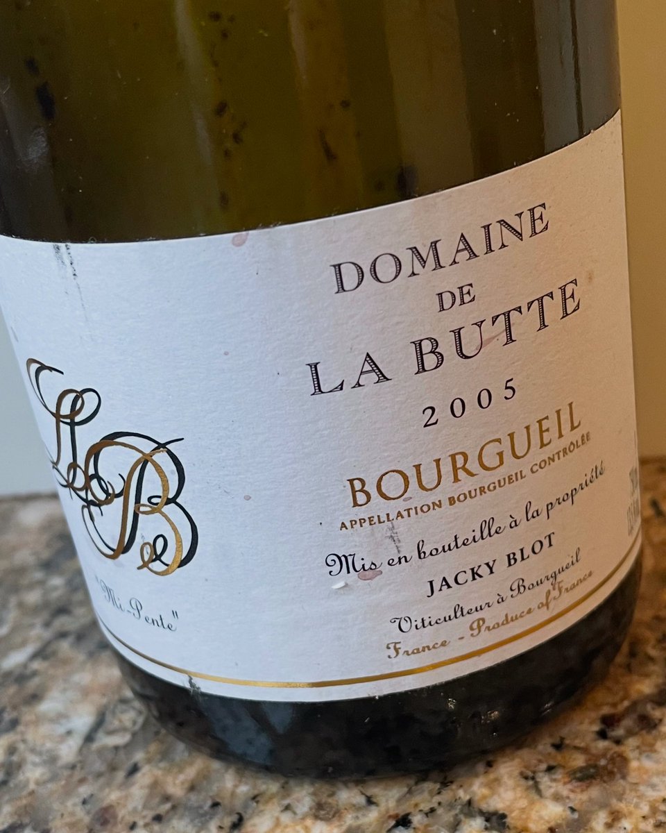 Quite possibly the best 2005 tasted so far this year; simply gorgeous. #jackyblot #labutte #domainedelabutte #bourgueil #cabernetfranc #loire #loirewine #loire2005 #wine