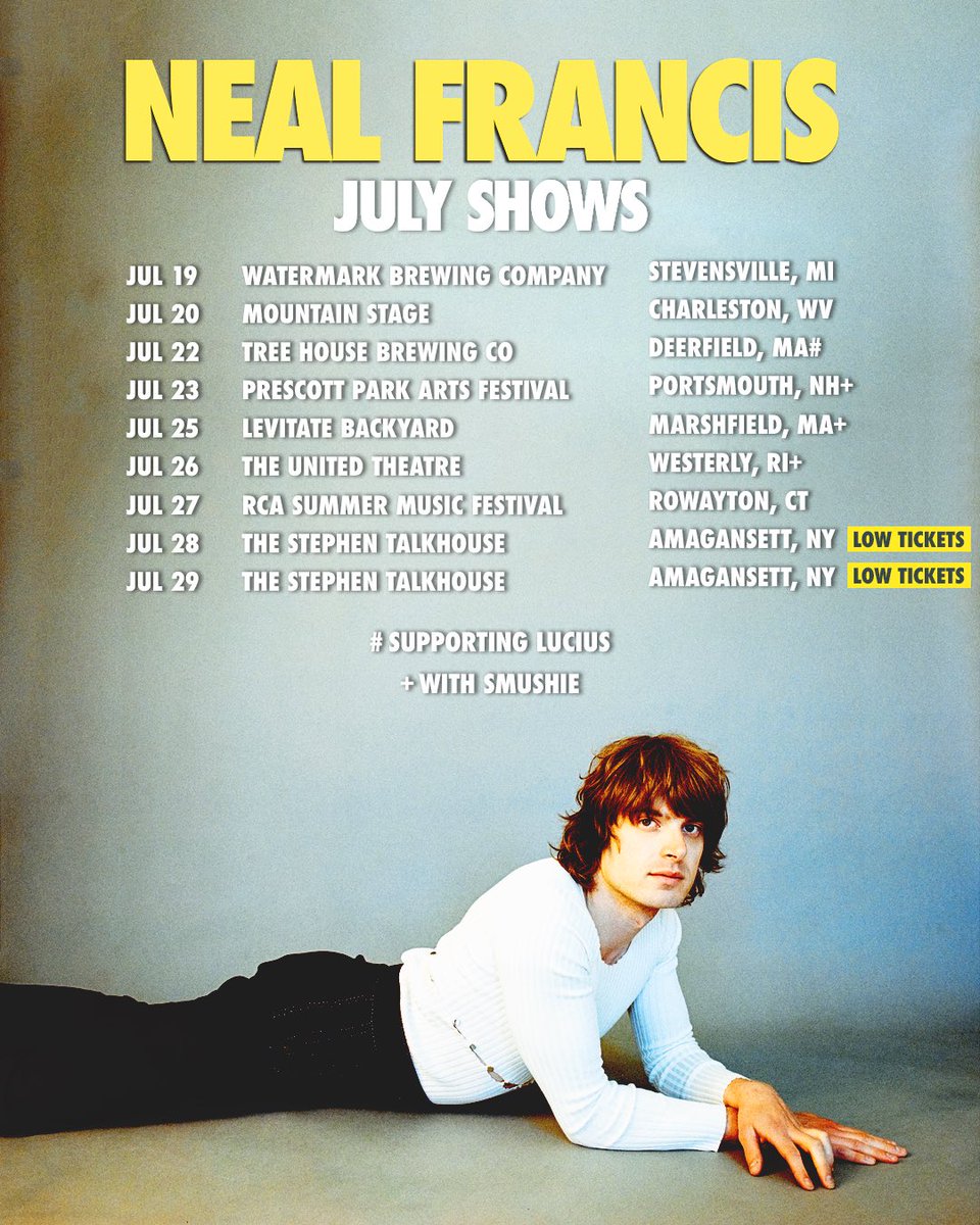 Neal Francis (@thenealfrancis) on Twitter photo Another week, another round of shows 🚐 Hamptons tickets are nearly gone—get yours + find all dates at 10atoms.com/NFtour
📸 <a href="/jackarnatz/">Jack Karnatz</a> Another week, another round of shows 🚐 Hamptons tickets are nearly gone—get yours + find all dates at 10atoms.com/NFtour
📸 <a href="/jackarnatz/">Jack Karnatz</a>