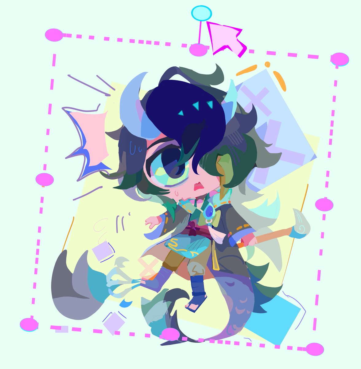 8zhicoco's tweet image. 悄悄龙塑一下
真的很像小黑龙诶
#hwei