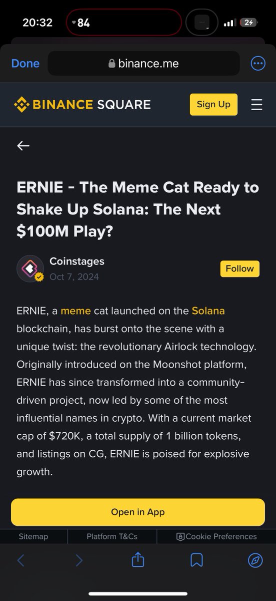 Did <a href="/binance/">Binance</a> know something about $ernie we don’t ?

Full article here 

binance.me/en/square/post…