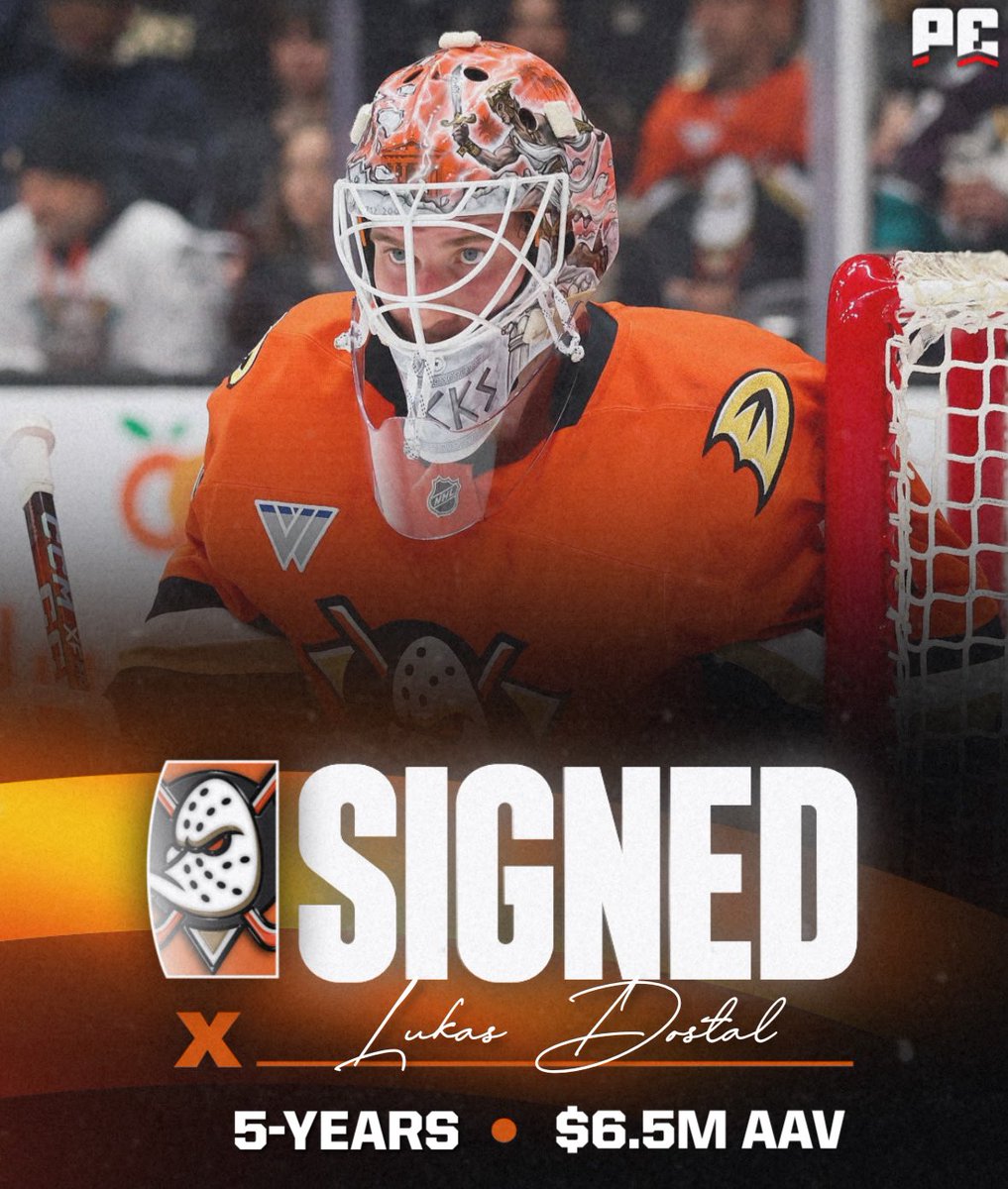 puckempire's tweet image. The Ducks give out a BIG contract to keep Lukas Dostal in Anaheim.