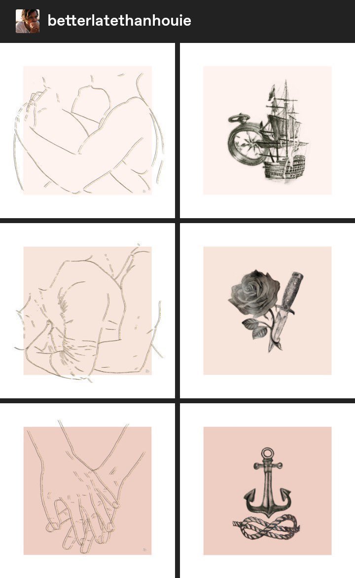 ForgodsakeLarry's tweet image. The tattoos not only perfectly match, showing their love story to the world. They beautifully embrace as well
