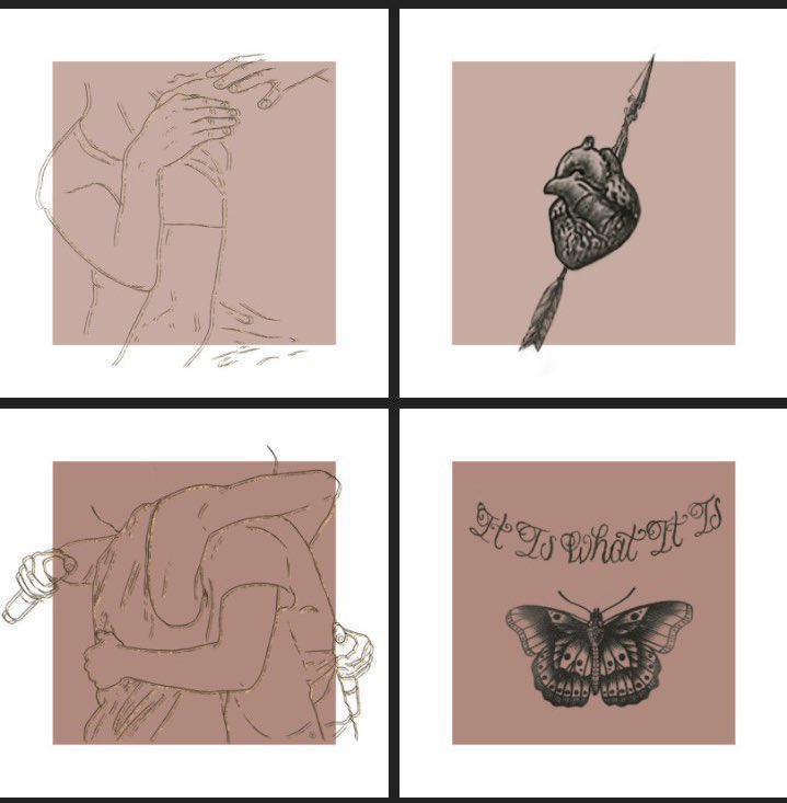 ForgodsakeLarry's tweet image. The tattoos not only perfectly match, showing their love story to the world. They beautifully embrace as well