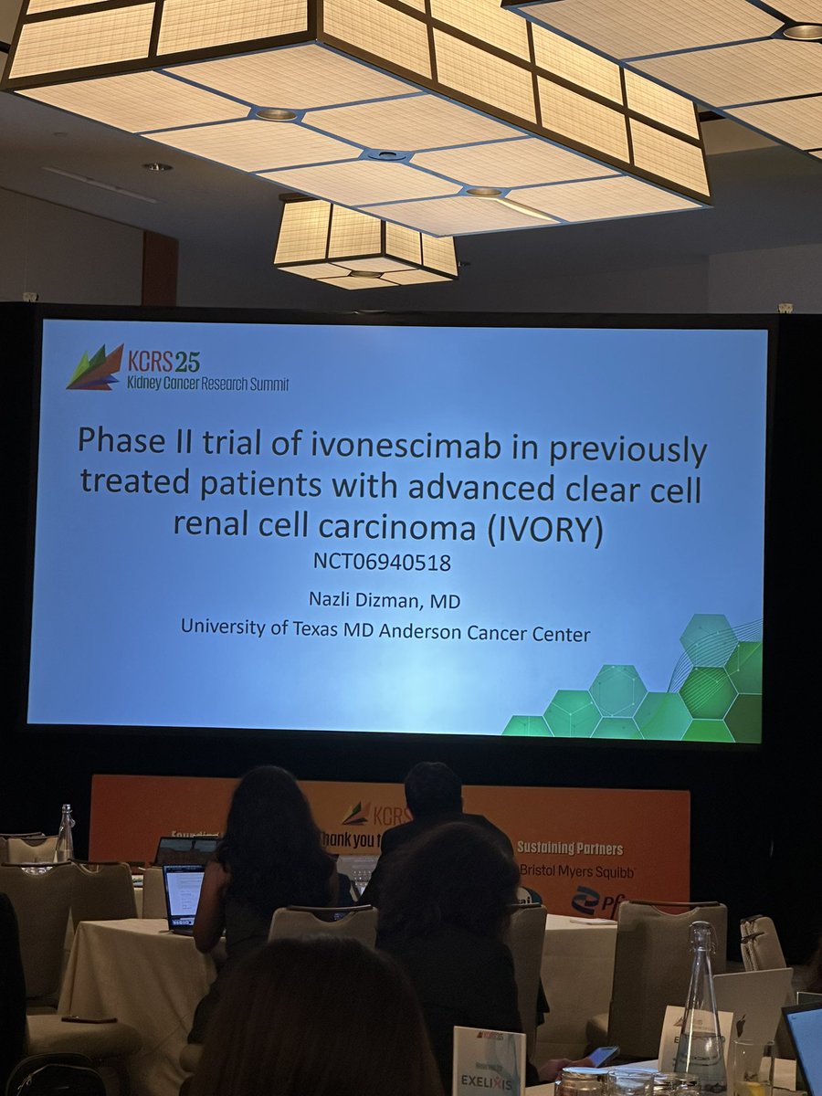 Yüksel Ürün (@dryukselurun) on Twitter photo Ivonescimab in ccRCC
Presented by <a href="/NazliDizman/">Nazli Dizman</a> at #KCRS25.
Targeting tumor microenvironment with cooperative inhibition.
Promising concept, eager for results!
<a href="/kidneycan/">KidneyCAN</a> <a href="/IKCCorg/">IKCC Kidney Cancer</a> <a href="/advocatekidneys/">Bryan Lewis</a> <a href="/DrChoueiri/">Toni Choueiri, MD</a> <a href="/HHammersMD/">Hans Hammers</a> <a href="/OncoAlert/">OncoAlert</a> <a href="/montypal/">Sumanta K. Pal, MD, FASCO</a> <a href="/yekeduz_emre/">Emre Yekedüz</a> <a href="/AlbigesL/">Laurence Albiges</a> <a href="/MikeSerzanMD/">Michael Serzan, MD</a> Ivonescimab in ccRCC
Presented by <a href="/NazliDizman/">Nazli Dizman</a> at #KCRS25.
Targeting tumor microenvironment with cooperative inhibition.
Promising concept, eager for results!
<a href="/kidneycan/">KidneyCAN</a> <a href="/IKCCorg/">IKCC Kidney Cancer</a> <a href="/advocatekidneys/">Bryan Lewis</a> <a href="/DrChoueiri/">Toni Choueiri, MD</a> <a href="/HHammersMD/">Hans Hammers</a> <a href="/OncoAlert/">OncoAlert</a> <a href="/montypal/">Sumanta K. Pal, MD, FASCO</a> <a href="/yekeduz_emre/">Emre Yekedüz</a> <a href="/AlbigesL/">Laurence Albiges</a> <a href="/MikeSerzanMD/">Michael Serzan, MD</a>