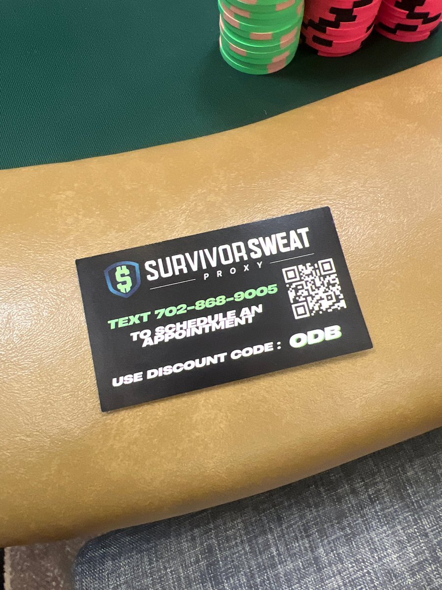 I want to thank <a href="/SurvivorSweat/">Survivor Sweat</a> for sponsoring my league this year. If you are going to play any <a href="/CircaSports/">Circa Sports</a>  football contests please use our proxy service. Simply text them and tell them when to meet you at Circa. Use code ODB for discount