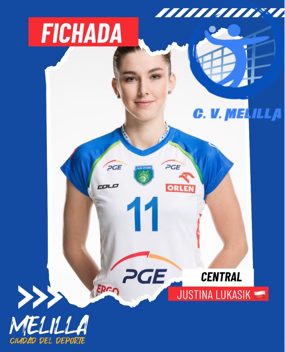 #LigaIberdrola

La central polaca #JustinaLukasik, máxima anotadora en la Superliga rumana con experiencia internacional en competiciones europeas, firma por 1 temporada y nosotras felices. 

Con Justanina cerramos la plantilla femenina. Bienvenida #Gladiadora

<a href="/melilla_deporte/">Melilla, Ciudad del Deporte</a>