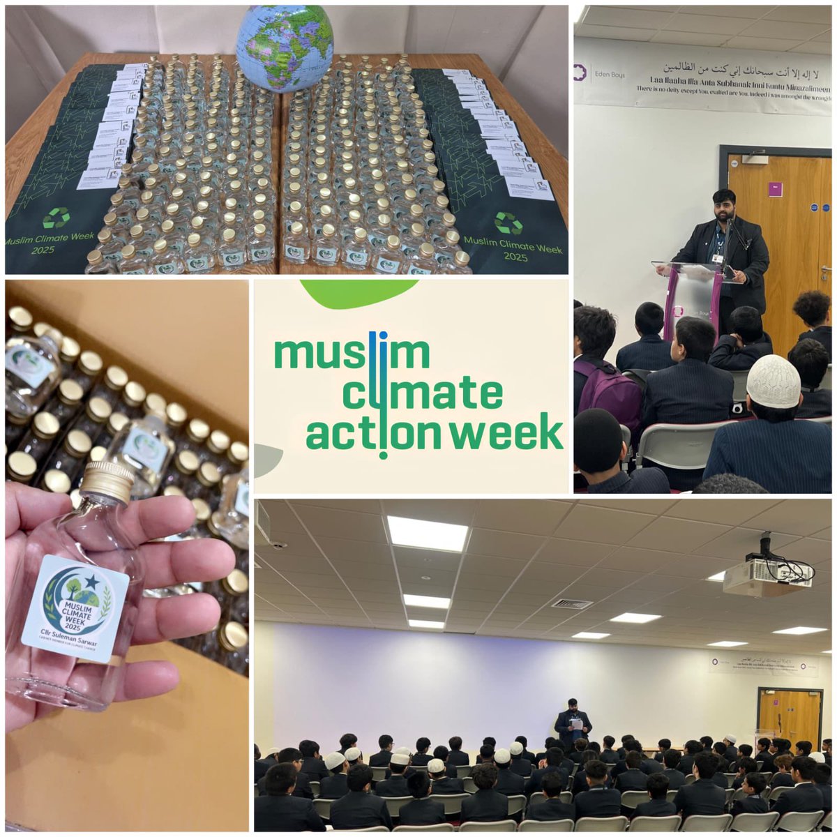 Suleman Sarwar (@suleman_sarwar7) on Twitter photo Honoured to visit <a href="/edenboyspreston/">Eden Boys' School, Preston</a> today for #MuslimClimateActionWeek 🌍
Spoke to all Year 7s pupils about Climate Action valuing water, and our shared duty to protect the Earth.
Each pupil received a bottle of Zamzam water. A meaningful reminder of how precious every drop is. Honoured to visit <a href="/edenboyspreston/">Eden Boys' School, Preston</a> today for #MuslimClimateActionWeek 🌍
Spoke to all Year 7s pupils about Climate Action valuing water, and our shared duty to protect the Earth.
Each pupil received a bottle of Zamzam water. A meaningful reminder of how precious every drop is.