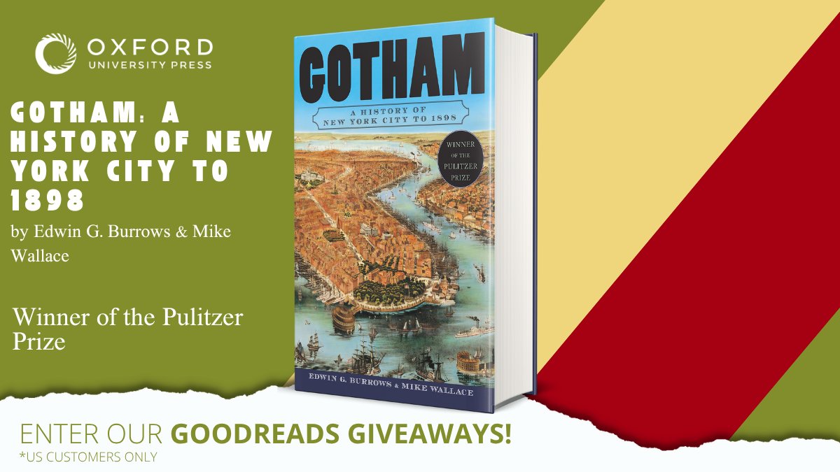 The first volume of the acclaimed Gotham series changed the way we saw the history of NYC, and won the Pulitzer Prize for it's monumental achievement.

Enter to win a copy in advance of the final volume--Gotham at War--coming out this October: oxford.ly/46cg1f7