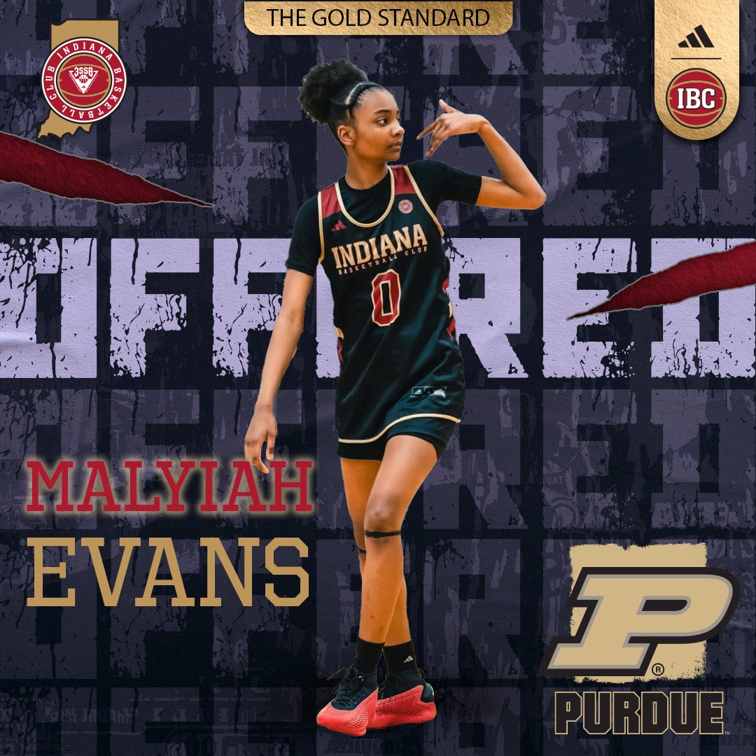 Indiana Basketball Club (@ibcwbb) on Twitter photo Malyiah Evans (<a href="/MalyiahEvans00/">Malyiah J Evans</a>) c/o 2029 has received an offer from <a href="/PurdueWBB/">Purdue Women's Basketball</a> ! Malyiah Evans (<a href="/MalyiahEvans00/">Malyiah J Evans</a>) c/o 2029 has received an offer from <a href="/PurdueWBB/">Purdue Women's Basketball</a> !