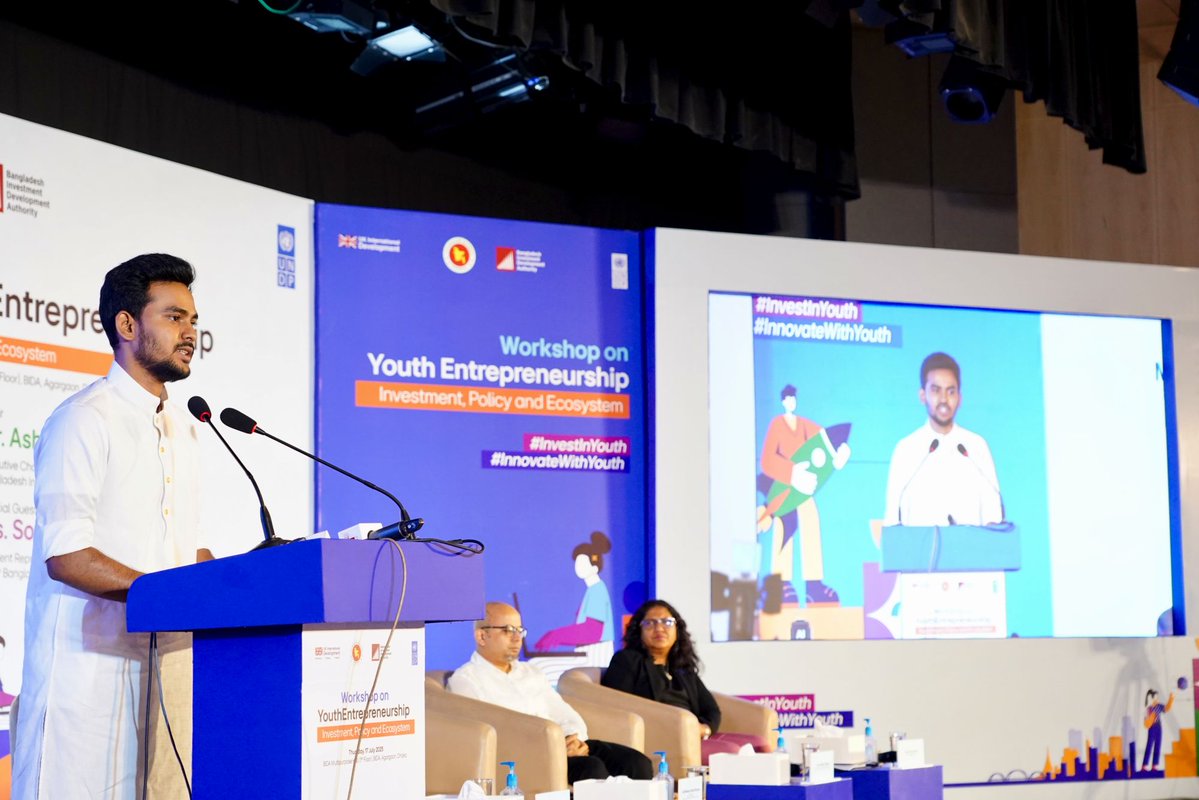 UNDP_BD's tweet image. Youth are the driving force of change.
At the national workshop jointly organized by @UNDP🇧🇩 & @BangladeshBida, under the #TEPP project, funded by @UKinBangladesh 🇬🇧, policymakers stressed the need for the right policies, investment, and ecosystem to unleash youth potential. Read…