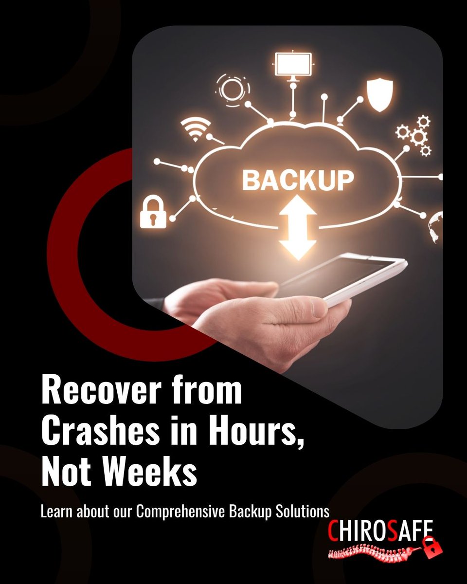 ChiroSafe's tweet image. A system failure can occur without warning. One chiropractic practice avoided disaster because they had our automatic data backup system in place, allowing full recovery within hours.

(470) 567-1895
tinyurl.com/2mawt2c7