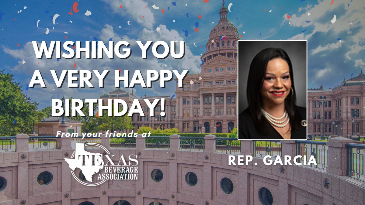 Texas Beverage Assoc (@texbev) on Twitter photo Wishing a wonderful birthday to <a href="/JoseyforHD124/">Josey Garcia</a>! Grateful for your work on behalf of Texas families. #txlege Wishing a wonderful birthday to <a href="/JoseyforHD124/">Josey Garcia</a>! Grateful for your work on behalf of Texas families. #txlege