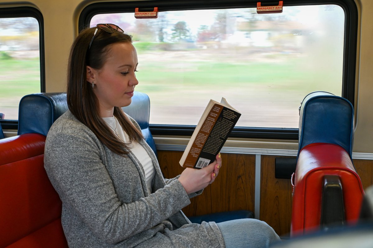 CTrides's tweet image. No honking. No stoplights. Just chapters and chill. 📘
That’s the beauty of taking the train. 🚂
What's your favorite book to read on the train?