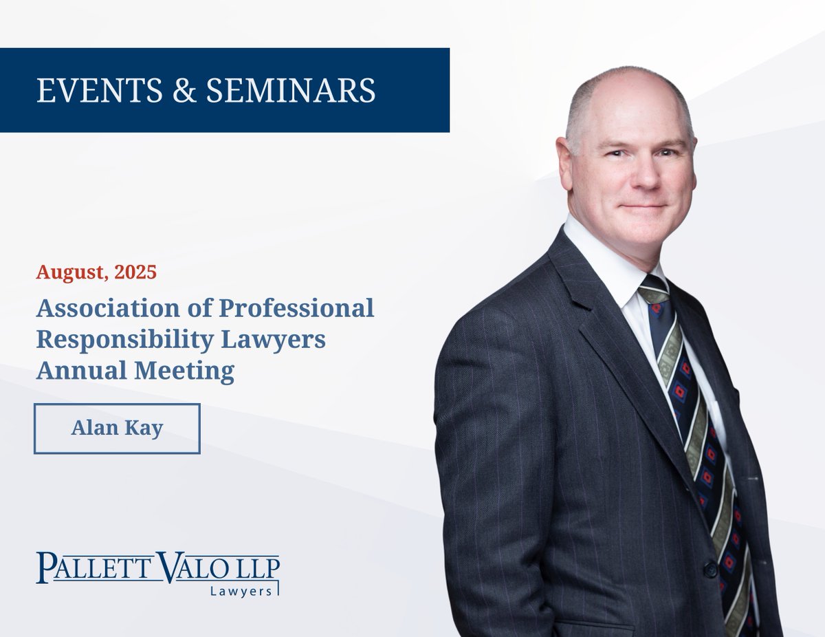 Alan Kay is speaking at the upcoming Association of Professional Responsibility Lawyers (APRL) Annual Meeting in Toronto. He joins the panel “Deal or No Deal: Ethical Dilemmas in Transactional Practice. Learn more about APRL: ow.ly/Q4xC50Wrrmv