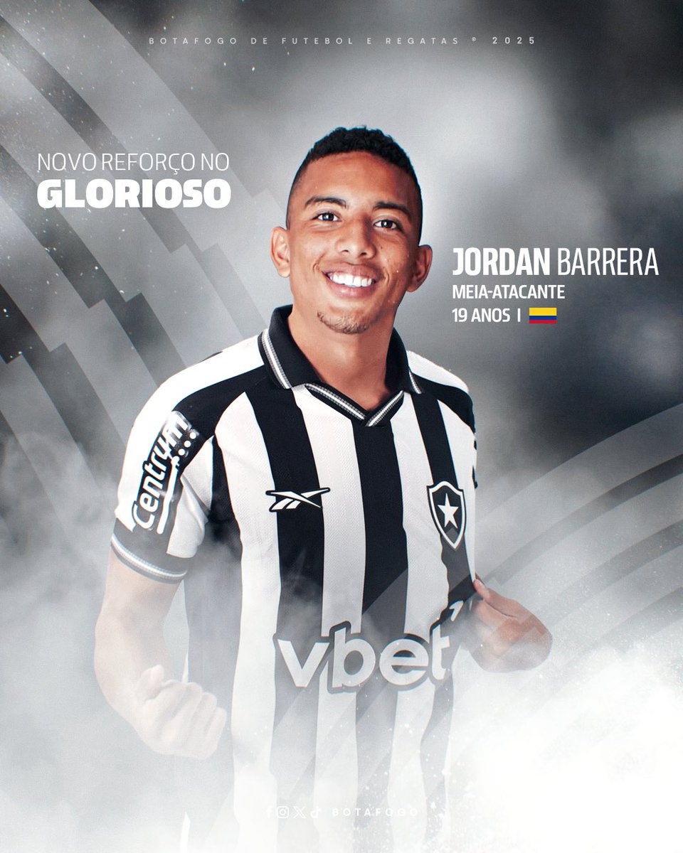 BIENVENIDO, BARRERA! 🇨🇴💪🏼

Meia-atacante de 19 anos assinou com o Glorioso Botafogo até o fim de 2029! ✍🏽🔥 #VamosBOTAFOGO