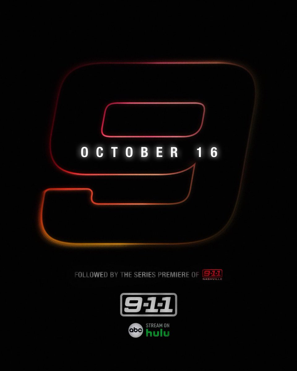 La saison 9 de 9-1-1 commencera le 16 Octobre. 

Elle contiendra 18 épisodes. 🚒🧯🔥