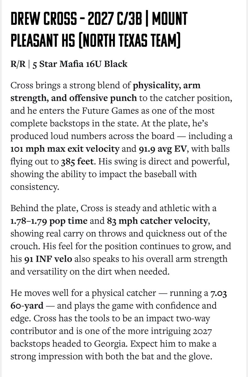 5 Star Performance (@fivestarpb) on Twitter photo Great Write up on a couple more guys headed to <a href="/prepbaseball/">Prep Baseball</a> Future Games with <a href="/PrepBaseball_TX/">Prep Baseball Texas</a>! <a href="/Drew10Cross/">Drew Cross</a> <a href="/bjbrannon27/">Brandon “Bj ” Brannon</a> #PB #maFia Great Write up on a couple more guys headed to <a href="/prepbaseball/">Prep Baseball</a> Future Games with <a href="/PrepBaseball_TX/">Prep Baseball Texas</a>! <a href="/Drew10Cross/">Drew Cross</a> <a href="/bjbrannon27/">Brandon “Bj ” Brannon</a> #PB #maFia