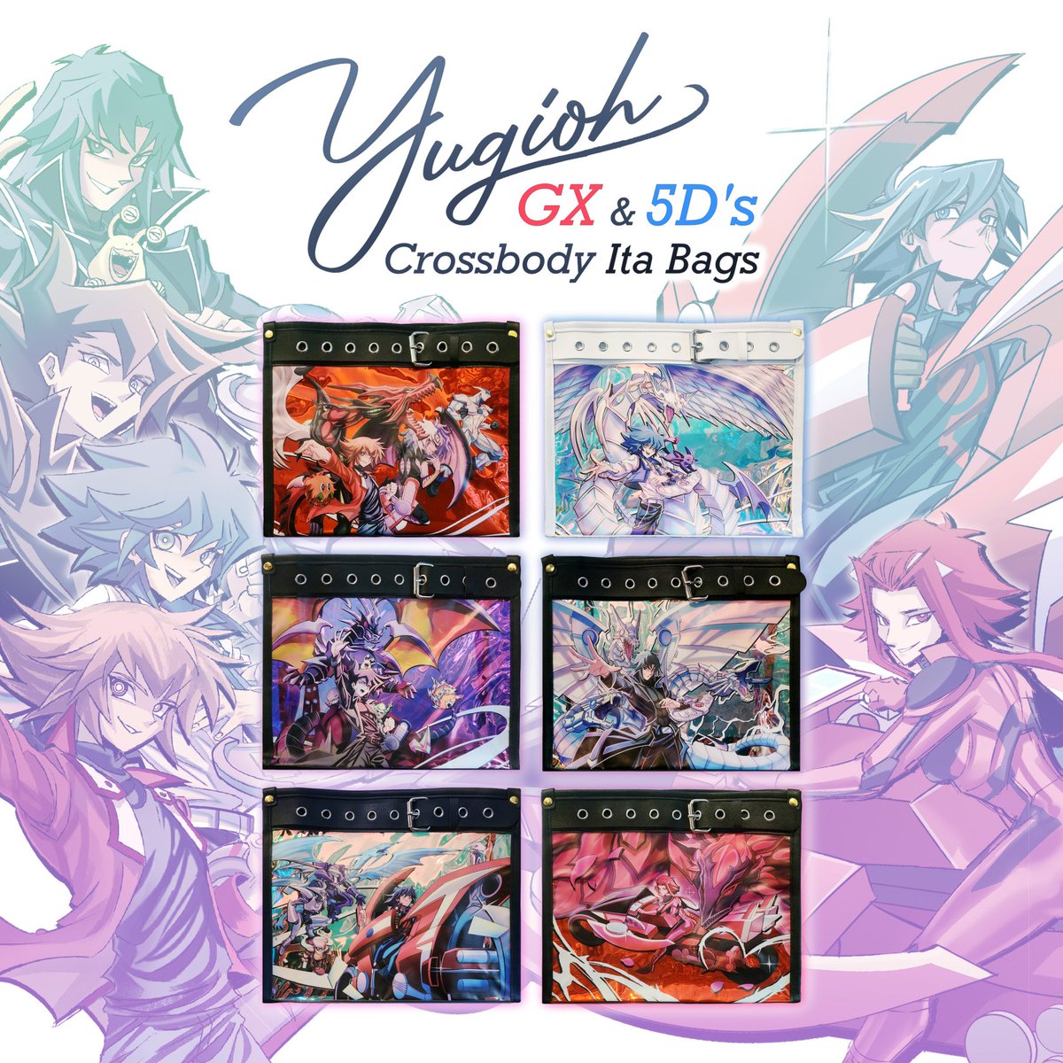 judgedarts's tweet photo. ‧₊˚✩ GIVEAWAY ✩˚₊‧

wanted to celebrate the debut of these YGO GX + 5Ds ita bags with a giveaway! please see the thread below for more info and how to enter ❤️💙 https://t.co/5W3AblHt0W
