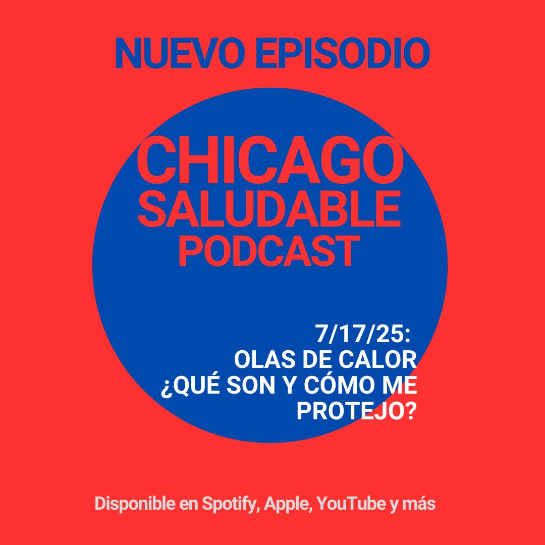ChiPublicHealth's tweet image. ¿Sabes qué hacer durante una ola de calor? En nuestro nuevo episodio te contamos cómo protegerte, dónde están los centros de enfriamiento en Chicago, y cómo el 3-1-1 puede ayudarte. También hablamos sobre síntomas de golpe y agotamiento por calor.
youtu.be/XjIIqqYnrts
