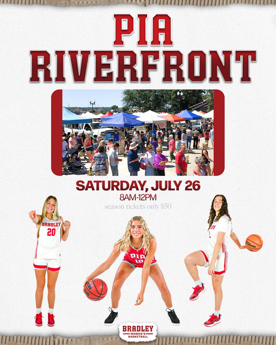Come see us 𝙉𝙀𝙓𝙏 𝙒𝙀𝙀𝙆𝙀𝙉𝘿 at the Peoria Riverfront Market🌷🌉

We will be selling season tickets for 𝙊𝙉𝙇𝙔 $50!