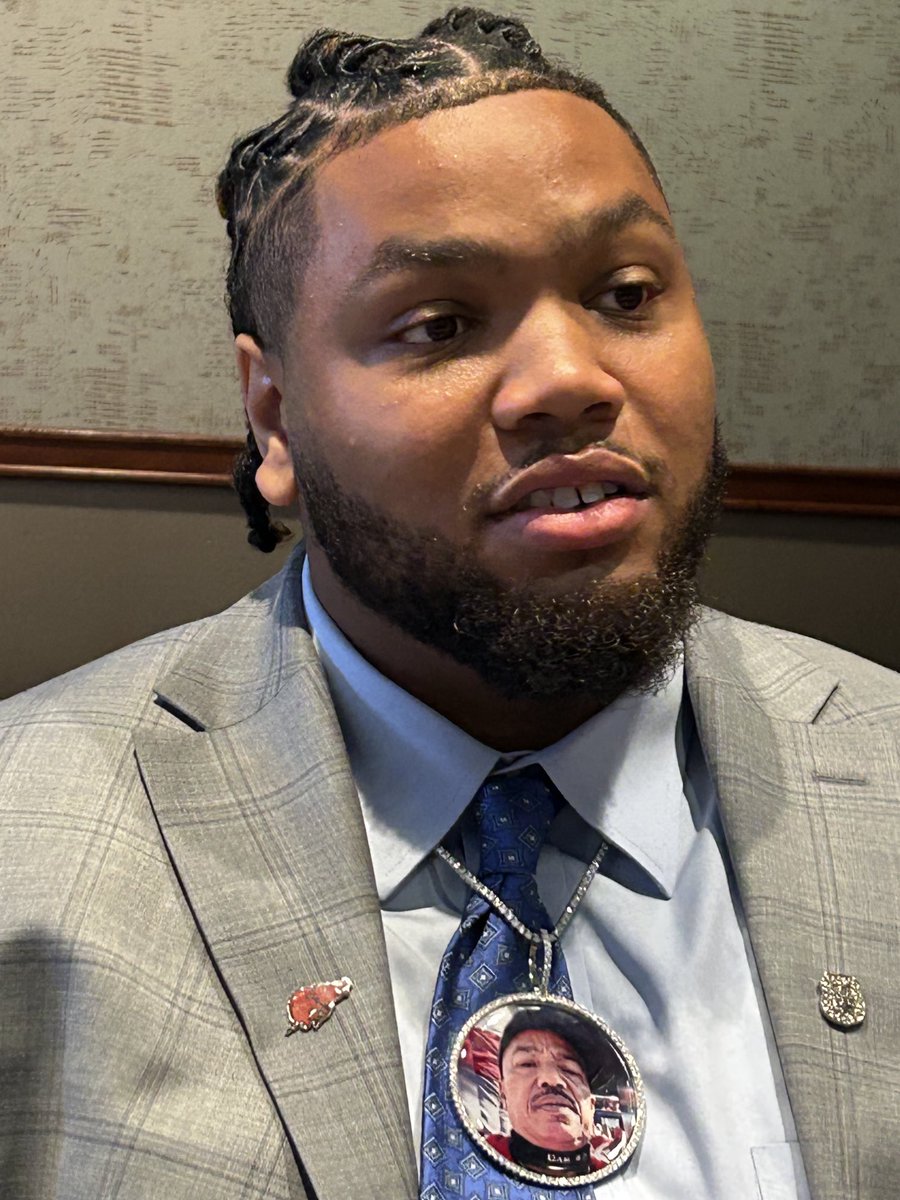 ClowESPN's tweet image. Arkansas DL Cam Ball was wearing a necklace with his late father’s picture on it. Charles Ball (Iceman) died on June 9 after battling an illness. The family is from Atlanta. “He’s not here in the flesh, but he’s here in spirit,” Ball said of his late dad.