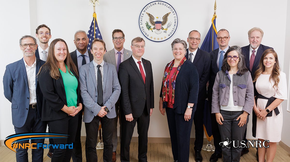 NRCgov's tweet image. We met with our French regulatory partner as both countries look to deploy new nuclear power reactors and oversee safe operations. We’re expanding our international collaboration as we implement actions outlined in recent Executive Orders and the ADVANCE Act. #NRCForward