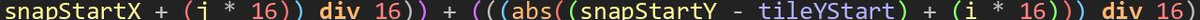 Aaron_RedMage's tweet photo. Probably my most math intensive line of code. What about you? https://t.co/lQjnUhaOLs