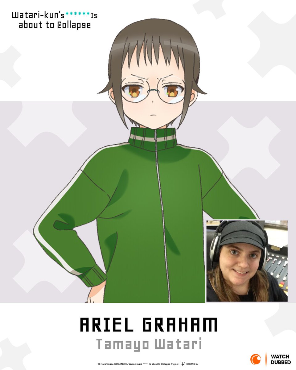 Super Geek Girl (@super_geek_girl) on Twitter photo ⭐ ROLE ANNOUNCEMENT! ⭐
Super excited to announce that you can hear me as Tamayo in Watari-kun's ****** Is About To Collapse! (And no, I don't know what that asterisks stand for so don't ask.)
Thanks so much to <a href="/HelenaWalstrom/">Helena Walstrom</a> for bringing me on board for this wild ride! ⭐ ROLE ANNOUNCEMENT! ⭐
Super excited to announce that you can hear me as Tamayo in Watari-kun's ****** Is About To Collapse! (And no, I don't know what that asterisks stand for so don't ask.)
Thanks so much to <a href="/HelenaWalstrom/">Helena Walstrom</a> for bringing me on board for this wild ride!