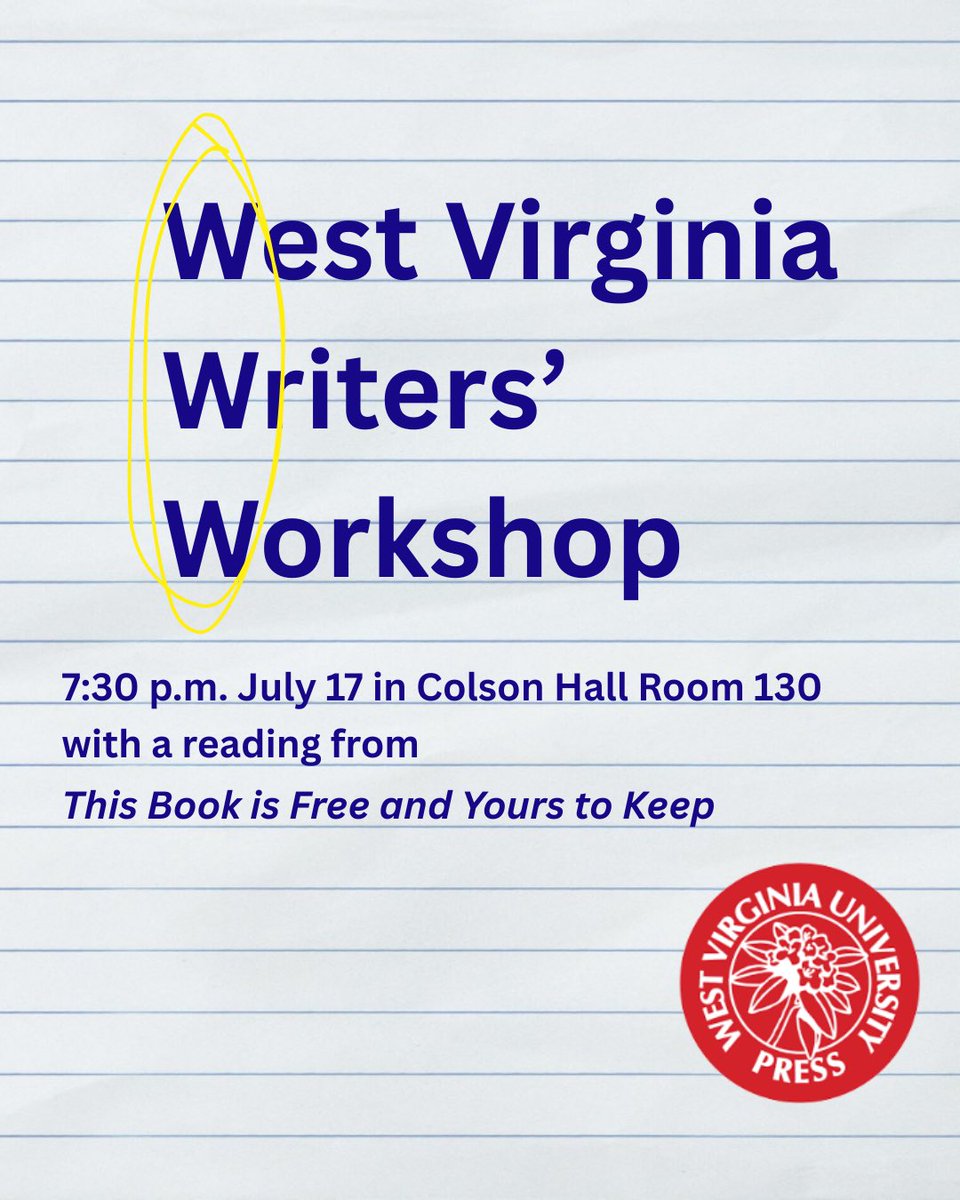 WVUPRESS's tweet image. 🚨EVENT TONIGHT 🚨
Katy Ryan, a professor in the Department of English, and graduate student Destinee Harper will read from “This Book is Free and Yours to Keep,” a collection of letters and artwork by people in prison that highlights the crucial work done by the Appalachian…