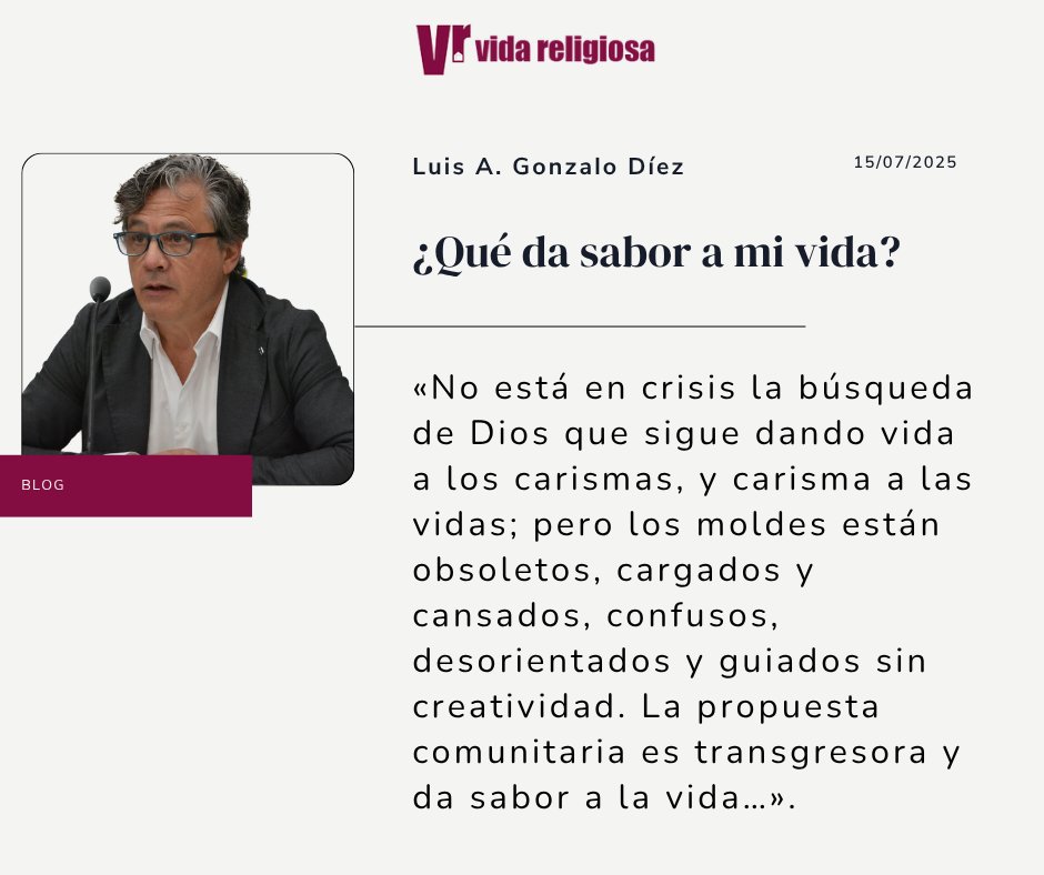 Vida Religiosa (@vidareligiosa1) on Twitter photo «La propuesta comunitaria es transgresora y da sabor a la vida».
✍️ <a href="/LuisAGonzalo10/">Luis A. Gonzalo</a> en Vida Religiosa. Sigue leyendo aquí: vidareligiosa.es/que-da-sabor-a… «La propuesta comunitaria es transgresora y da sabor a la vida».
✍️ <a href="/LuisAGonzalo10/">Luis A. Gonzalo</a> en Vida Religiosa. Sigue leyendo aquí: vidareligiosa.es/que-da-sabor-a…