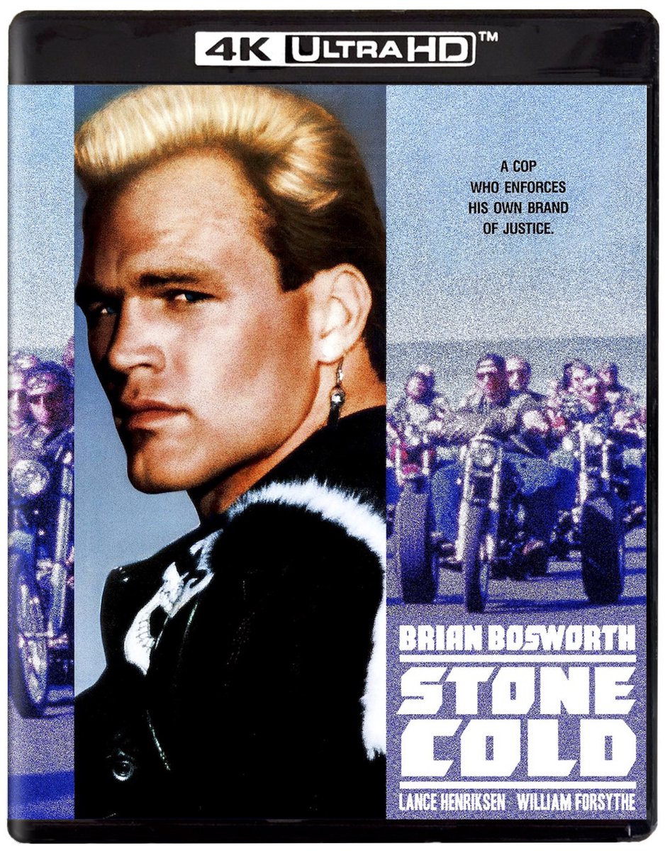 KLStudioClassic's tweet image. Coming Soon on 4KUHD!
Brand New HDR/Dolby Vision Master!
STONE COLD (1991)
Brian Bosworth | Lance Henriksen | William Forsythe | Arabella Holzbog | Sam McMurray
Shot by Alexander Gruszynski (Tremors)
Music by Sylvester Levay (Cobra)
Written by Walter Doniger (Rope of Sand)…