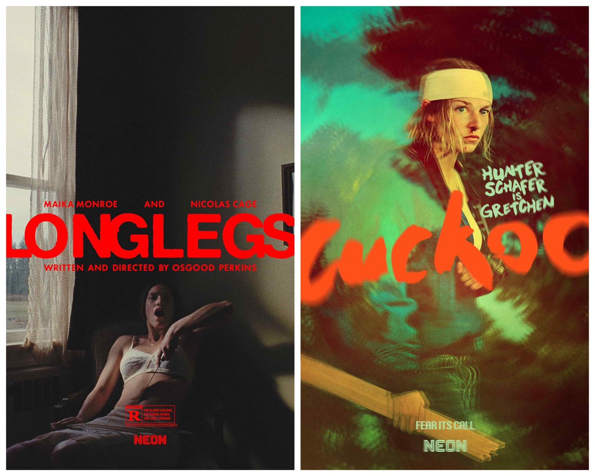 Which film would you rather watch? 👀🤔

-Longlegs 👹👹 (2024)

-Cuckoo 🤕🤕 (2024)