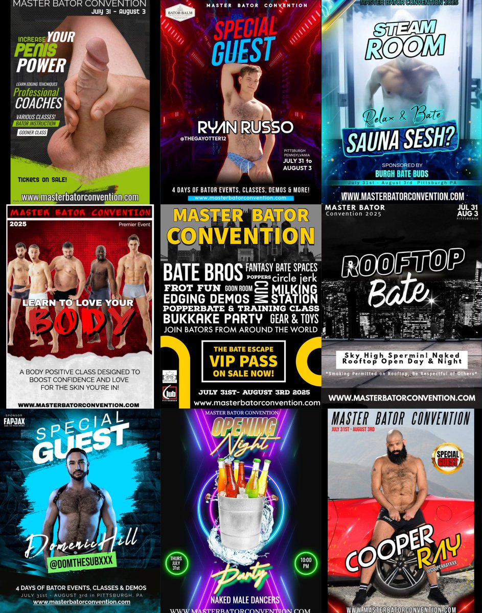 There's still time to get your ticket for Master Bator Convention! Got to masterbatorconvention.com
#bate #bator #edge #edging #batebuds #gooner