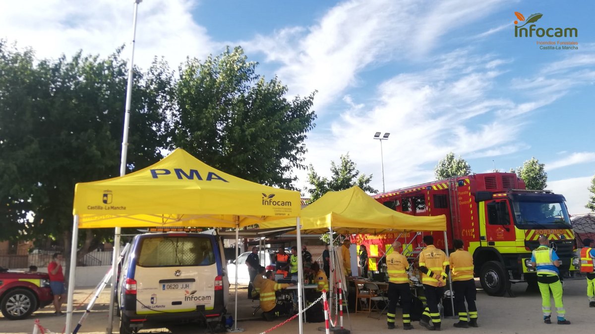 ACTUALIZACIÓN
▶️ #IFMéntrida #Toledo / #Madrid.
🚨Nivel: 2
👥22 personas atendidas en albergue para evacuados
🗺️ Superficie estimada: 2.500 hectáreas

Continúan las labores de extinción 
🚁 14 medios aéreos 
🚚 24 medios terrestres
👥157  #BBFF #AAMM

Participan medios de