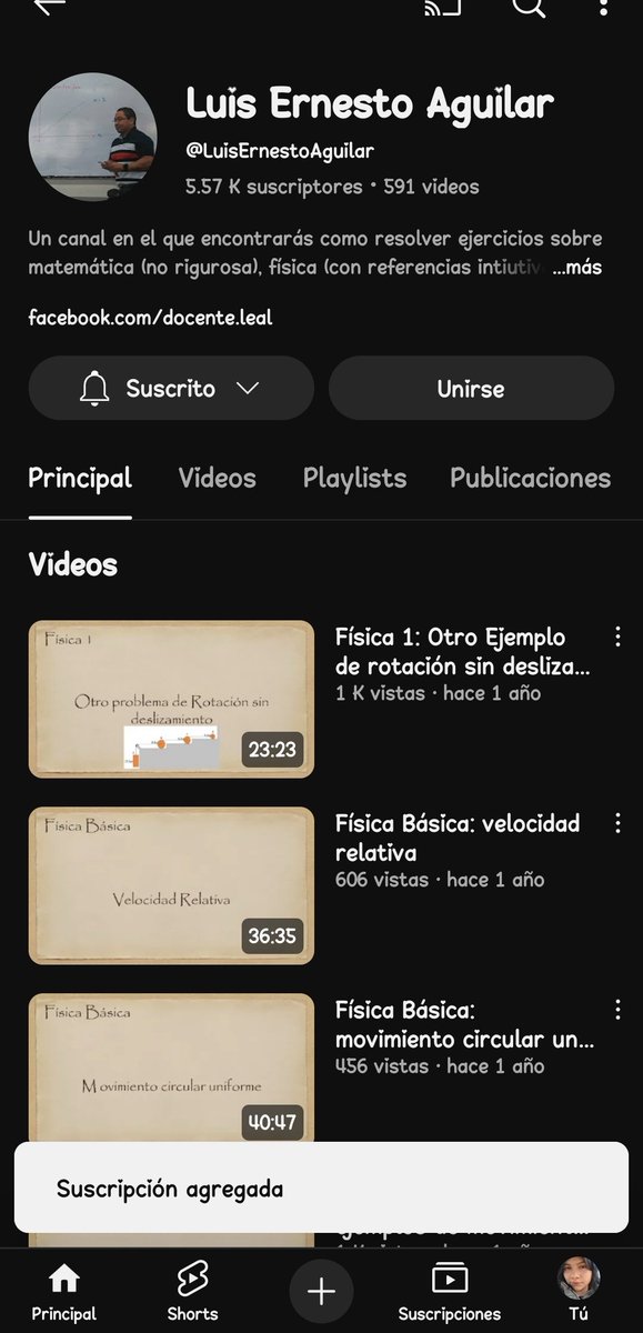 Me comentaron que el docente despedido es alguien con mucha vocación, un excelente catedrático.
Tiene un canal de Youtube. 👇🏽