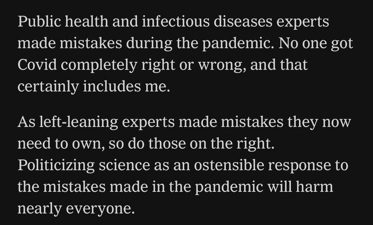 Aarondklein's tweet image. Great article on the failures of public health experts and left wing politicians who locked down schools and made the pandemic worse have given rise to the wrong response of cutting scientific research in @nytimes
nytimes.com/2025/07/17/opi…