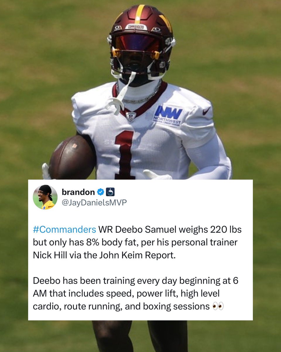 Deebo only 8% body fat??

(h/t: <a href="/JayDanielsMVP/">brandon</a>)