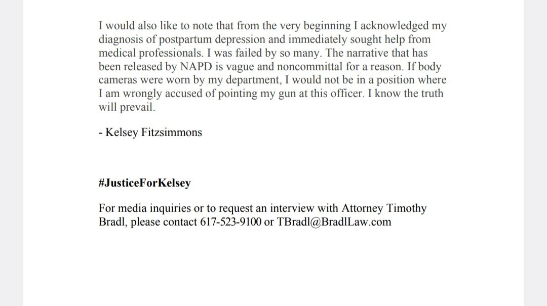 Jessica Machado (@jessmachadoshow) on Twitter photo North Andover Police Officer Kelsey Fitzsimmons has released her first statement through her attorney <a href="/BradlLawPC/">Timothy J. Bradl, P.C.</a> : North Andover Police Officer Kelsey Fitzsimmons has released her first statement through her attorney <a href="/BradlLawPC/">Timothy J. Bradl, P.C.</a> :