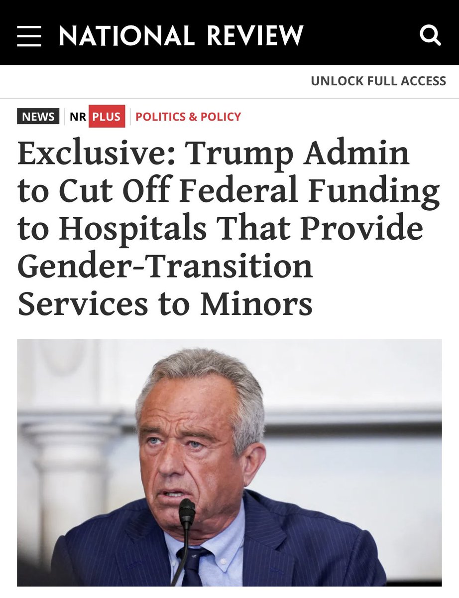 RepBobOnder's tweet image. This is HUGE news from @NRO.
Thrilled the @WhiteHouse is doing everything it can to help put an end to senseless mutilation and chemical castrations.
It’s time to break down the walls of the Transgender Industrial Complex.