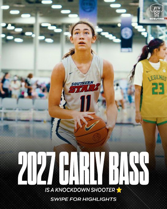 ALSoStarz's tweet image. After a GREAT Session 3 in Las Vegas, STARZ 16U NIKE EYBL 2027 6-0 Wing CARLY BASS (Woodstock GA) picks up OFFER from @GoMocsWBK of the SoCon & Head Coach @CoachDSchirm! Congrats to @2027_Carly11! 👏 Go STARZ! ⭐️