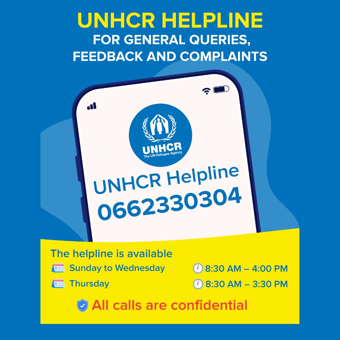 UNHCRIraq's tweet image. The UNHCR helpline gives info on services.
If you need protection, legal aid, or wish to report fraud, UNHCR is here to help:
bit.ly/4eXNWuf
